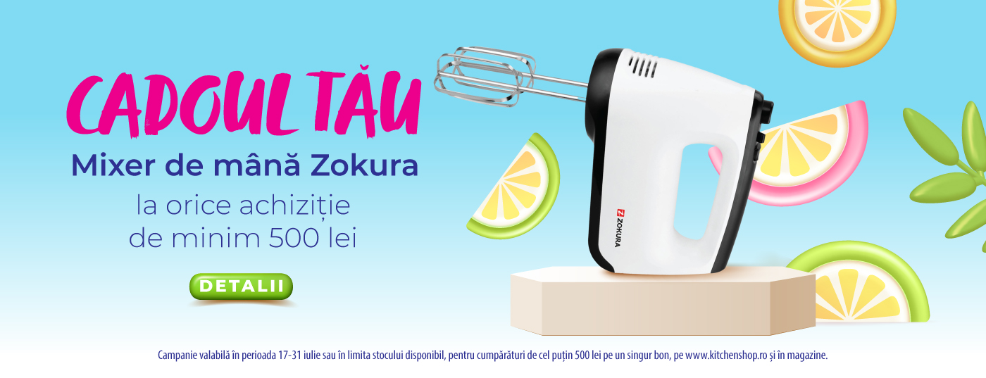 Regulament campanie mixer cadou la comenzi de minim 500 lei